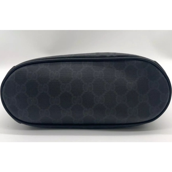 Auth WEEKEND DEAL GUCCI GG Sherry Line PVC Leather Black Drawstring Shoulder Bag - Picture 5 of 17